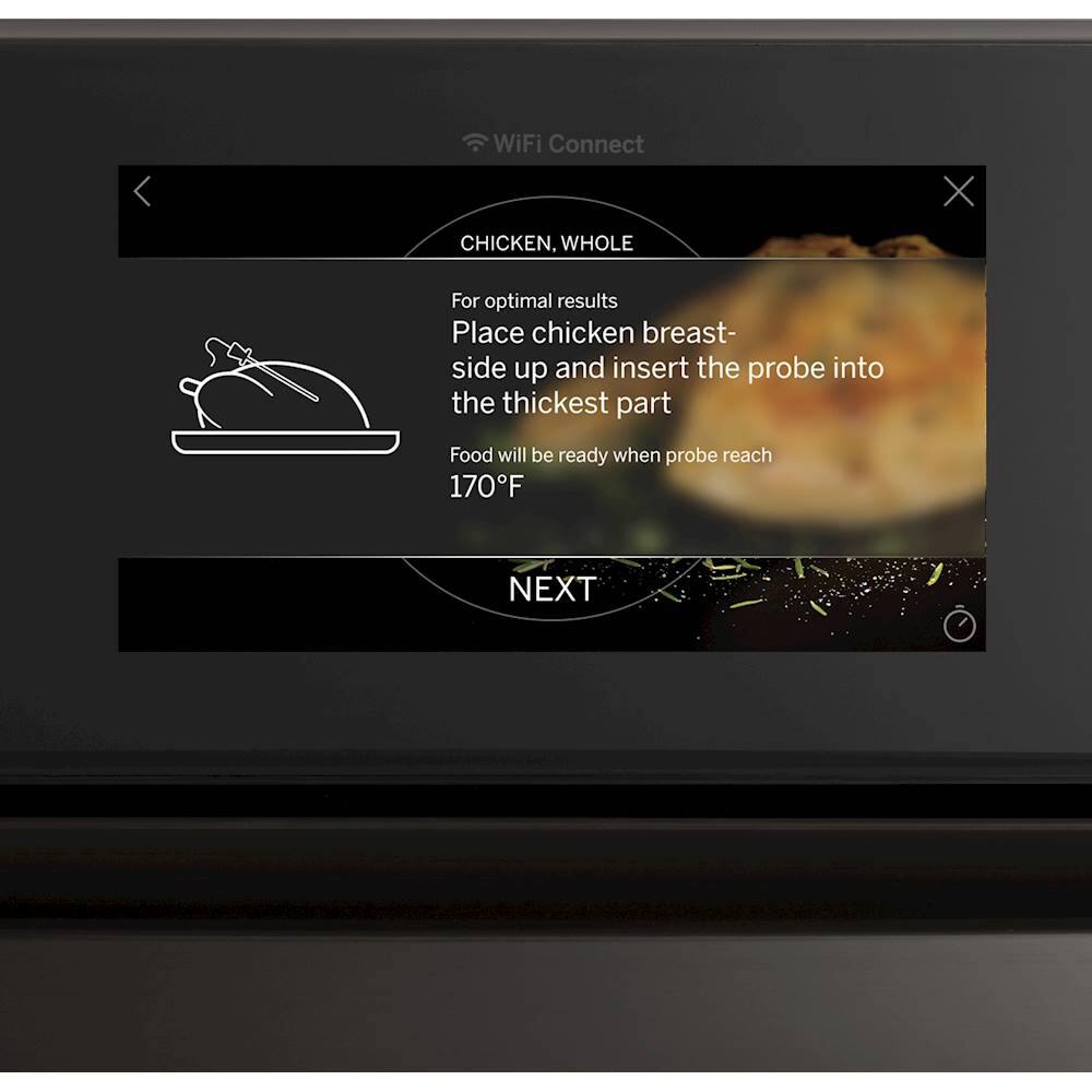 Alt View 15. GE Profile - 30" Smart Built-In Double Electric Convection Wall Oven with Air Fry & Precision Cooking - Black stainless steel.
