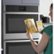 Alt View 23. GE Profile - 30" Smart Built-In Double Electric Convection Wall Oven with Air Fry & Precision Cooking - Black Stainless Steel.