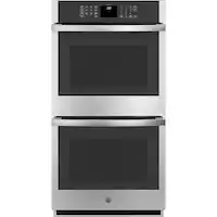 GE - 27" Built-In Double Electric Wall Oven - Stainless Steel - Front_Zoom