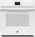 Front. GE - 27" Built-In Single Electric Convection Wall Oven - White.
