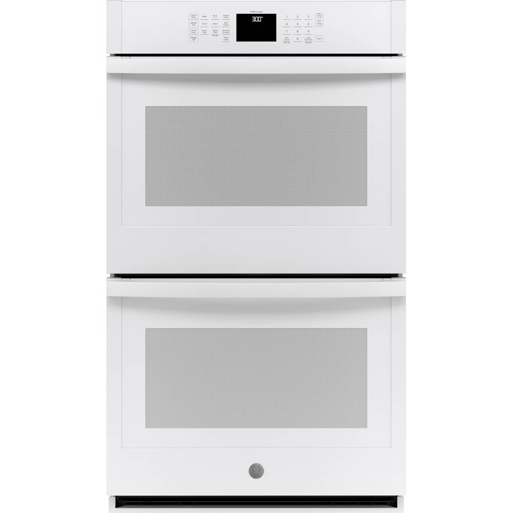 GE - 30" Built-In Double Electric Wall Oven - White - Front_Zoom