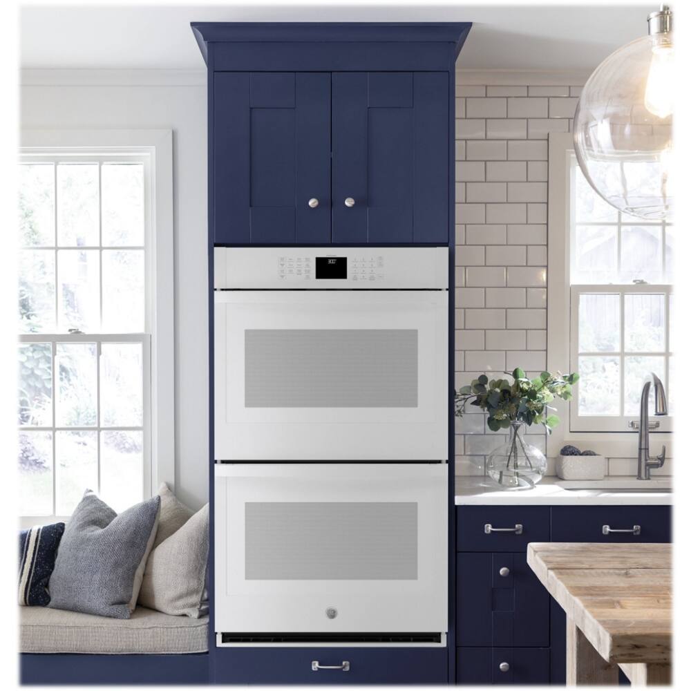 Alt View 13. GE - 30" Built-In Double Electric Wall Oven - White.