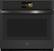 Front. GE - Profile Series 30" Built-In Single Electric Convection Wall Oven - Black Slate.
