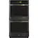 Front. GE Profile - 27" Built-In Double Electric Convection Wall Oven - Black Stainless Steel.