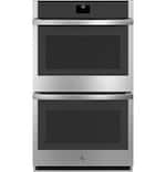 GE - 30" Built-In Double Electric Convection Wall Oven - Stainless steel - Front_Standard