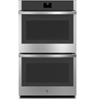 GE - 30" Built-In Double Electric Convection Wall Oven - Stainless steel - Front_Zoom