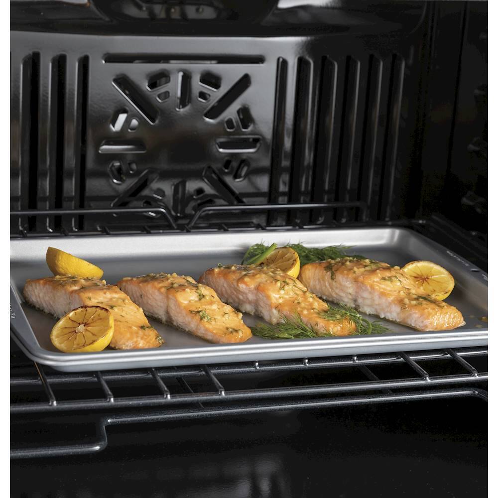 Alt View 19. GE - 30" Built-In Double Electric Convection Wall Oven - Stainless Steel.