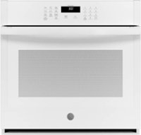 GE - 30" Built-In Single Electric Wall Oven - White - Front_Zoom