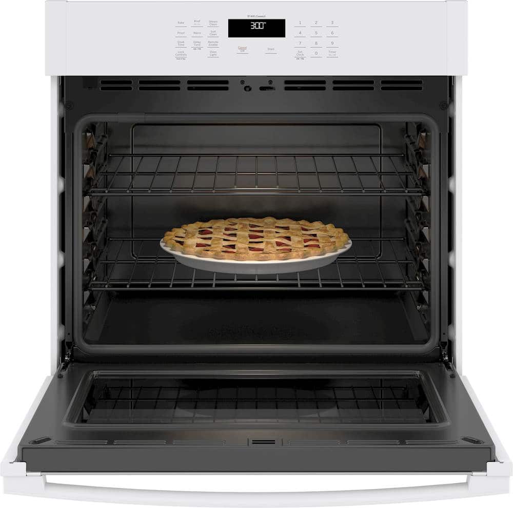 Alt View 12. GE - 30" Built-In Single Electric Wall Oven - White.