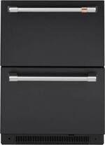 Café - 5.7 Cu. Ft. Built-In Dual-Drawer Refrigerator - Matte Black - Front_Standard