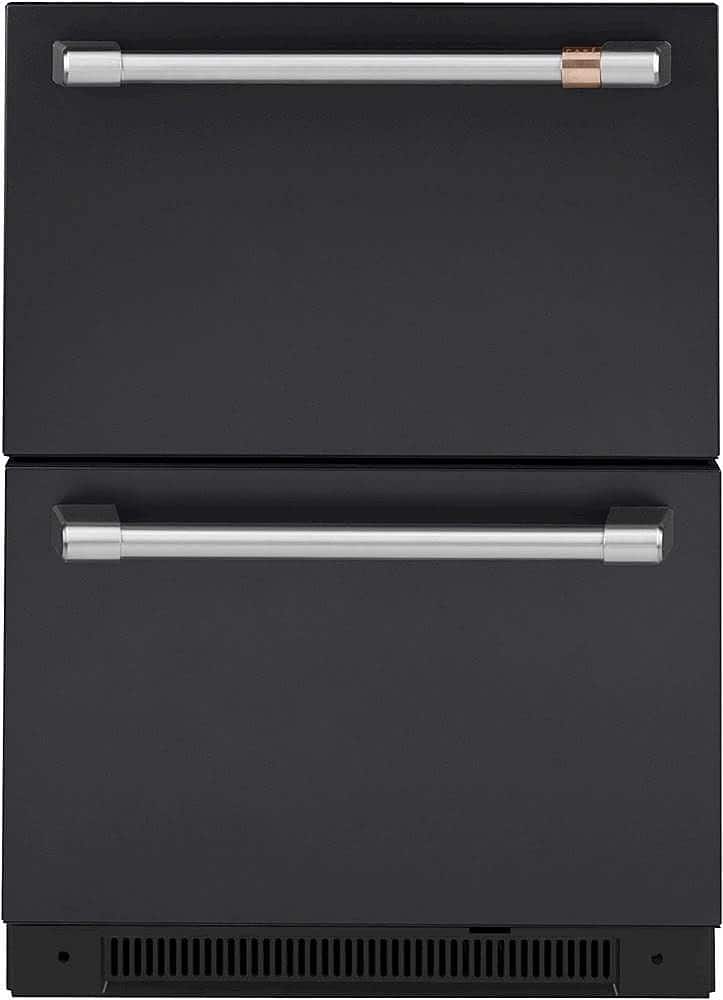 Café - 5.7 Cu. Ft. Dual-Drawer Refrigerator - Matte Black - Front_Zoom