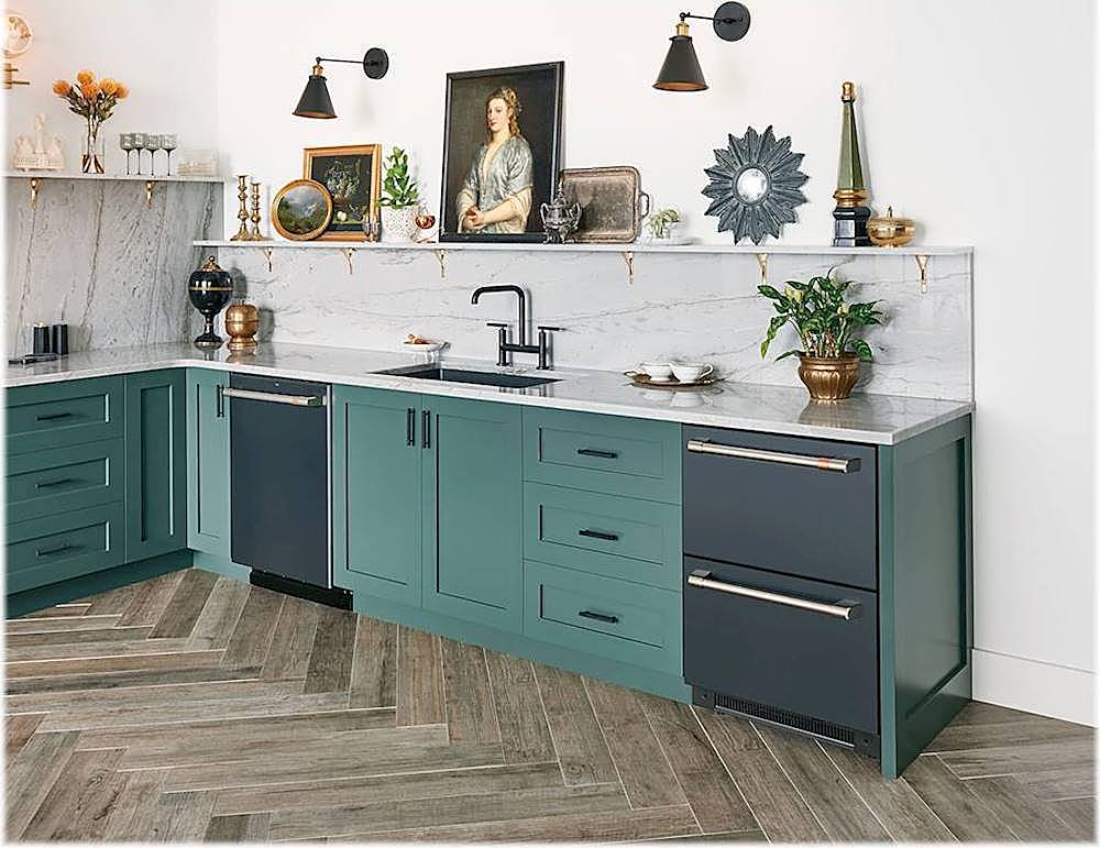 Alt View 19. Café - 5.7 Cu. Ft. Dual-Drawer Refrigerator - Matte Black.