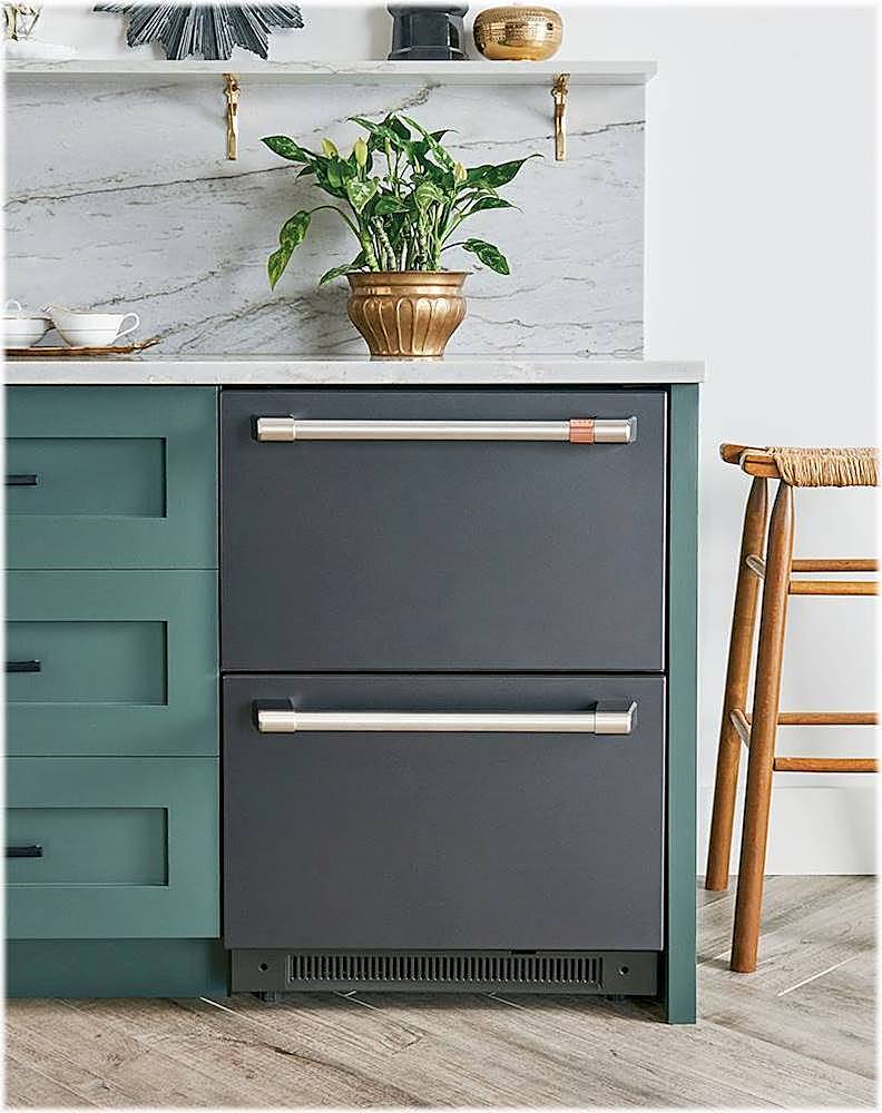 Alt View 21. Café - 5.7 Cu. Ft. Dual-Drawer Refrigerator - Matte Black.