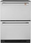 Front. Café - 5.7 Cu. Ft. Built-In Dual-Drawer Refrigerator - Stainless Steel.