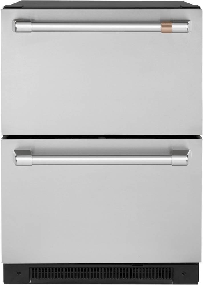 Front. Café - 5.7 Cu. Ft. Built-In Dual-Drawer Refrigerator - Stainless Steel.