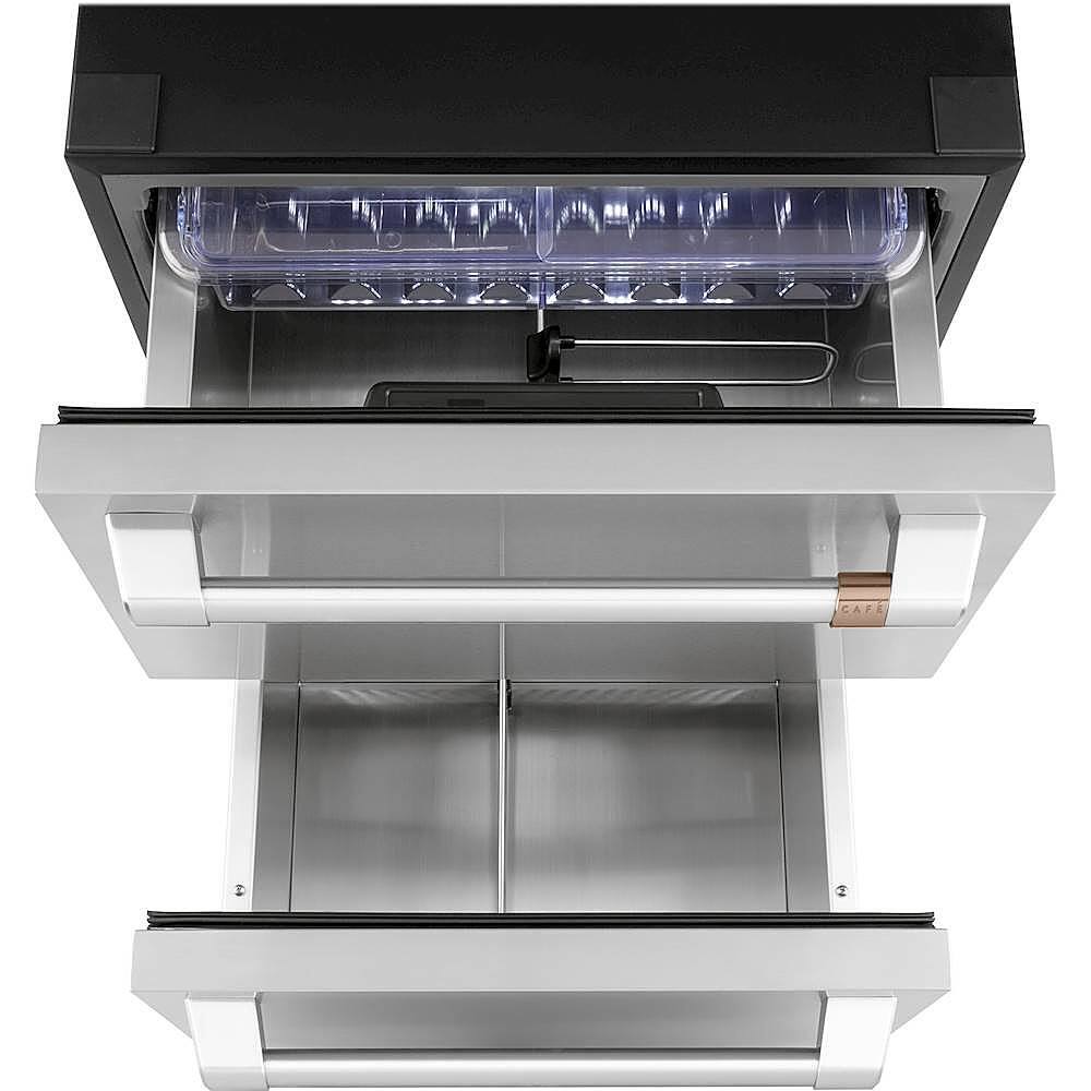 Alt View 12. Café - 5.7 Cu. Ft. Built-In Dual-Drawer Refrigerator - Stainless Steel.