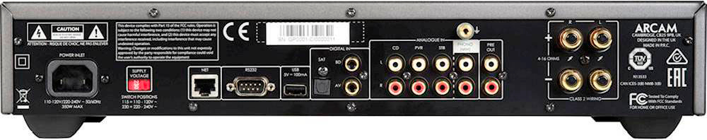 Back View: Arcam - HDA 170W 2.0-Ch. Integrated Amplifier - Gray