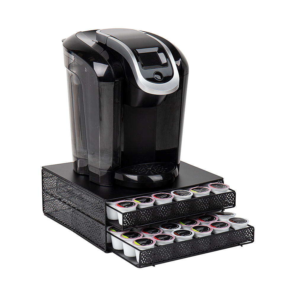 Angle View: Mind Reader - 72 K-Cup Single Serve Coffee Pods Double Tray - Black