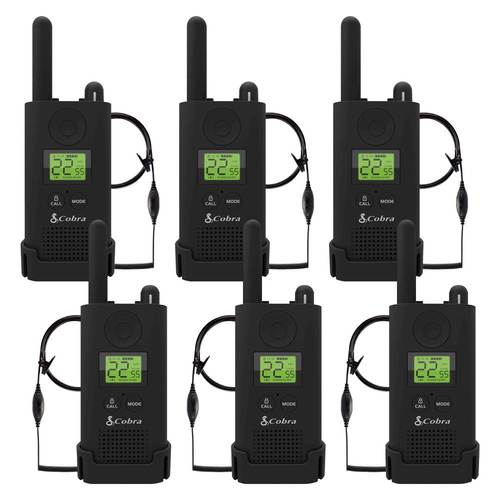 Cobra - MicroTALK 23-Mile, 22-Channel FRS/GMRS 2-Way Radios (6-Pack) - Black