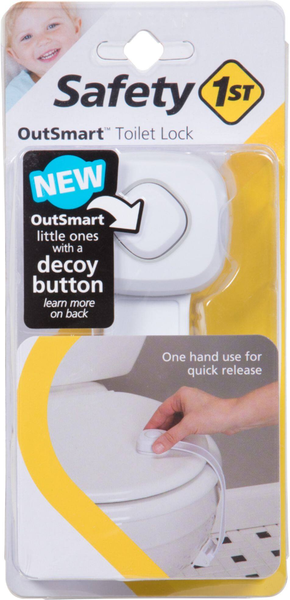 Front. Safety 1st - OutSmart™ Toilet Lock - White.