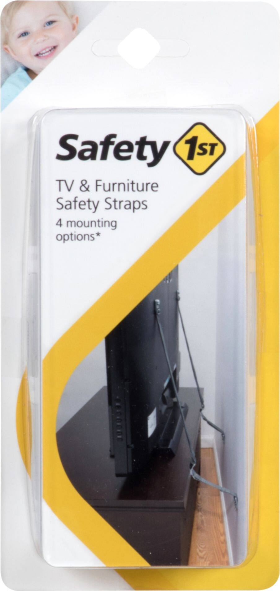 Front. Safety 1st - TV & Furniture Safety Straps - Black.