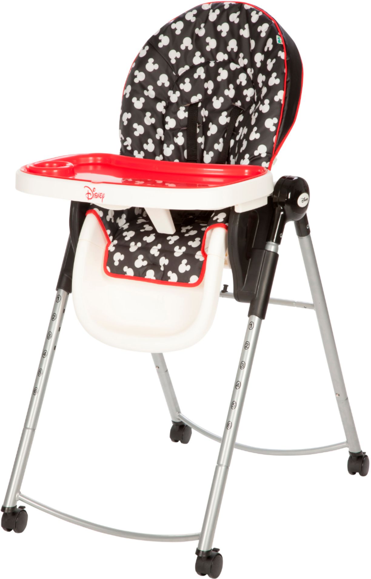 Left View: Disney Baby AdjusTable High Chair, Mickey Silhouette