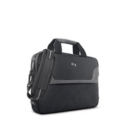 Solo New York - Pro Slim Laptop Briefcase for 14.1" Laptop - Black - Front_Zoom
