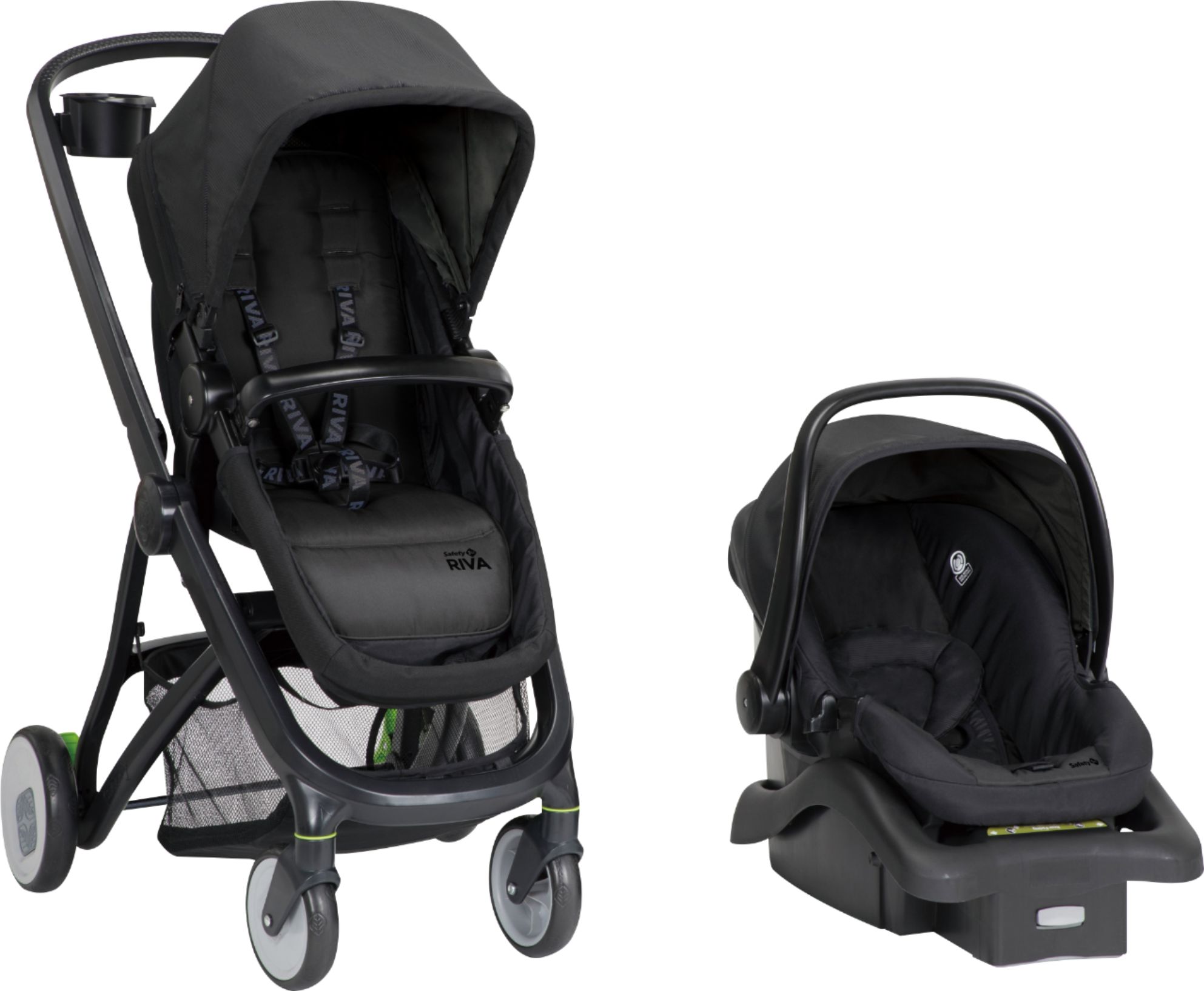 Left View: Safety 1st - RIVA™ 6-in-1 Flex Modular Travel System - Grey