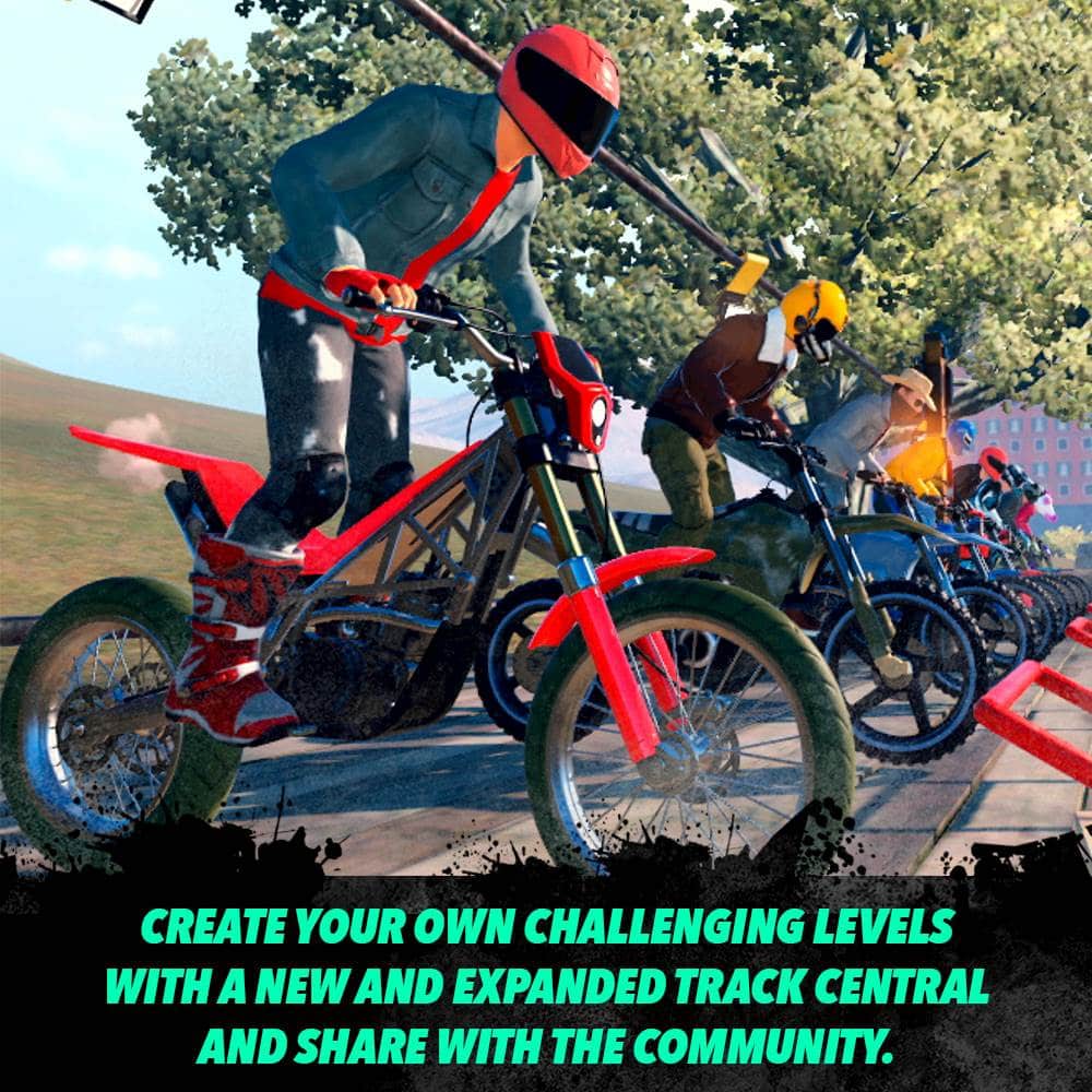 The image features a group of people riding motorcycles on a dirt track. There are a total of six motorcycles visible in the scene, with some riders closer to the foreground and others further in the background. The riders appear to be enjoying their time on the track, possibly participating in a race or practicing their skills.
The image also includes a tree in the background, adding to the natural setting of the dirt track. The focus of the image is on the excitement and camaraderie among the motorcycle riders, as they navigate the challenging terrain together.