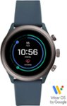 Front Zoom. Fossil - Sport Smartwatch 43mm Aluminum - Smokey Blue with Smokey Blue Silicone Band.