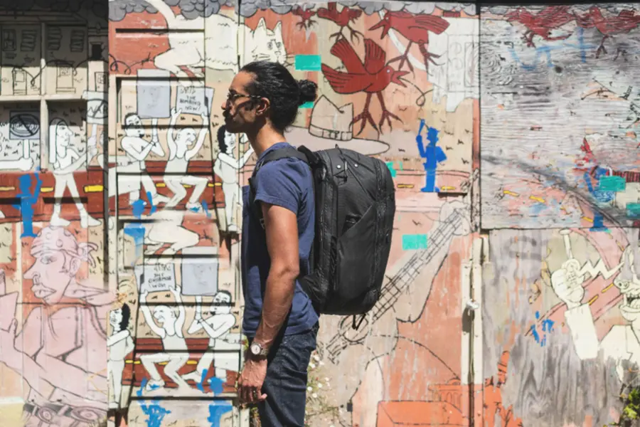 Alt View 31. Peak Design - Travel Backpack 45L - Black.
