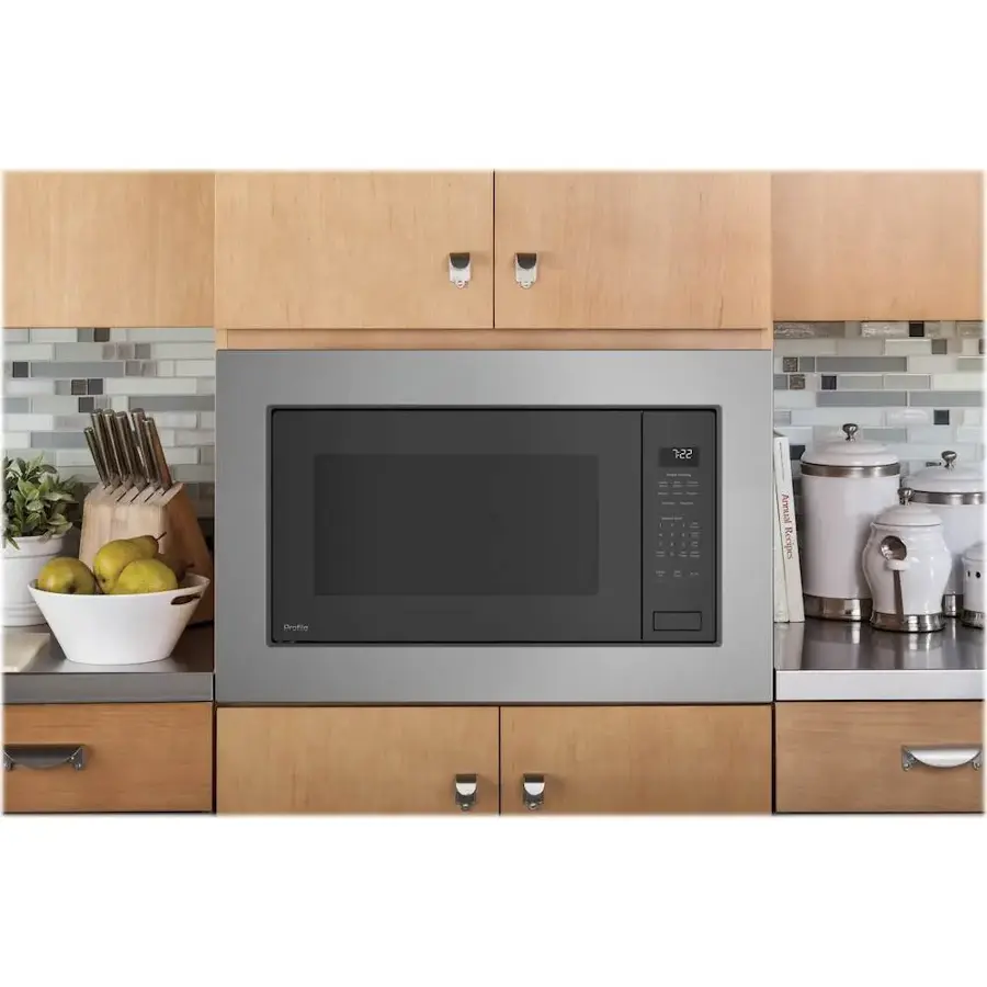 Alt View 14. GE Profile - 2.2 Cu. Ft. Built-In Microwave - Gray.