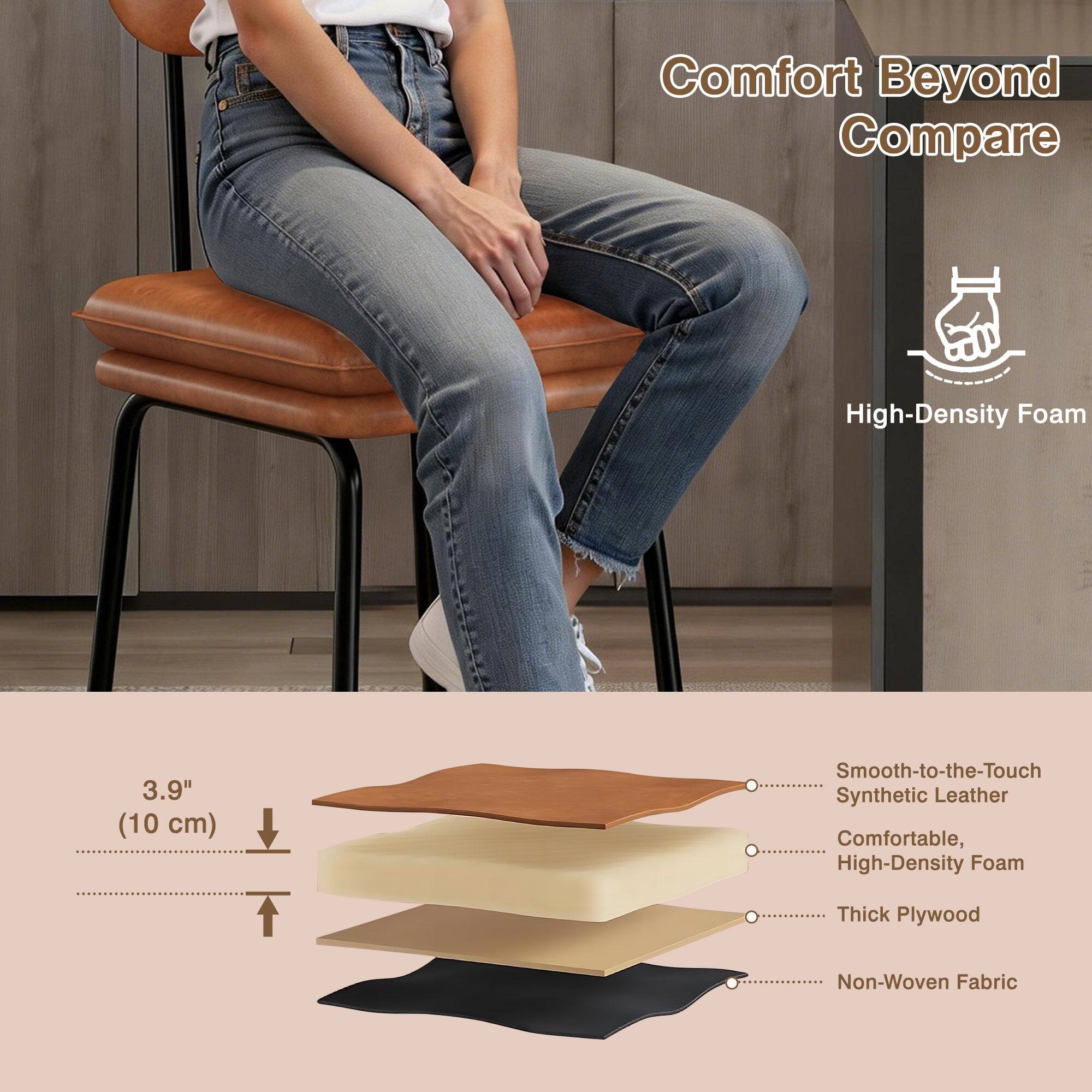 Comfort Beyond Compare

High-Density Foam

3.9" (10 cm)

Smooth-to-the-Touch Synthetic Leather
Comfortable, High-Density Foam
Thick Plywood
Non-Woven Fabric