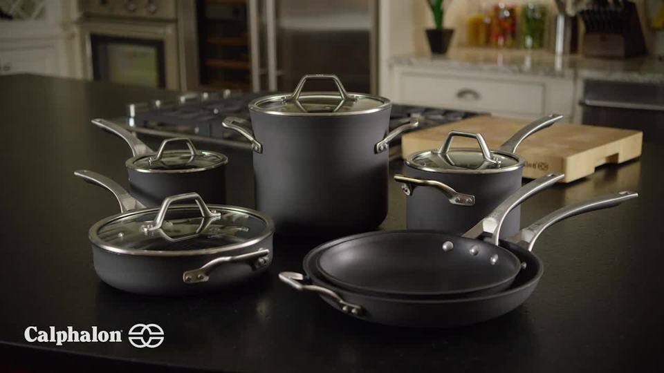 Best Buy Calphalon Signature 10Piece Cookware Set Black 1948248