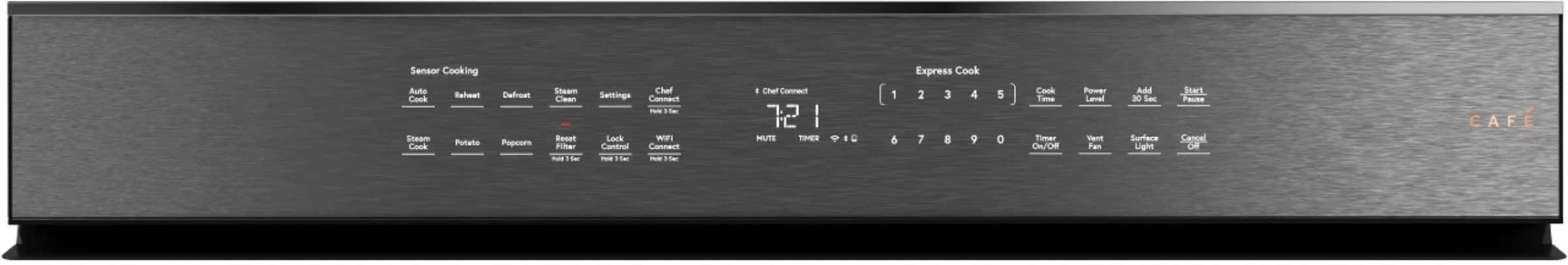 Alt View 13. Café - 2.1 Cu. Ft. Over-the-Range Microwave with Sensor Cooking - Platinum Glass.