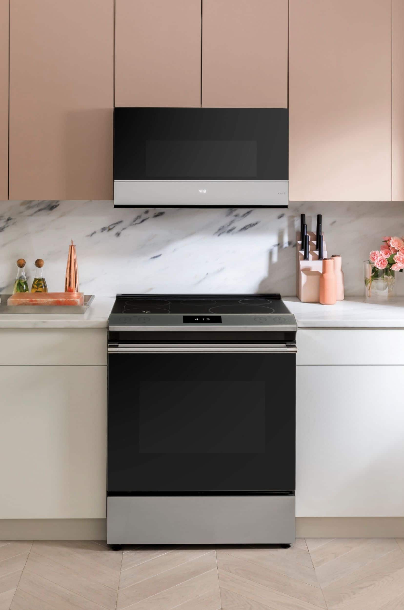 Alt View 15. Café - 2.1 Cu. Ft. Over-the-Range Microwave with Sensor Cooking - Platinum Glass.