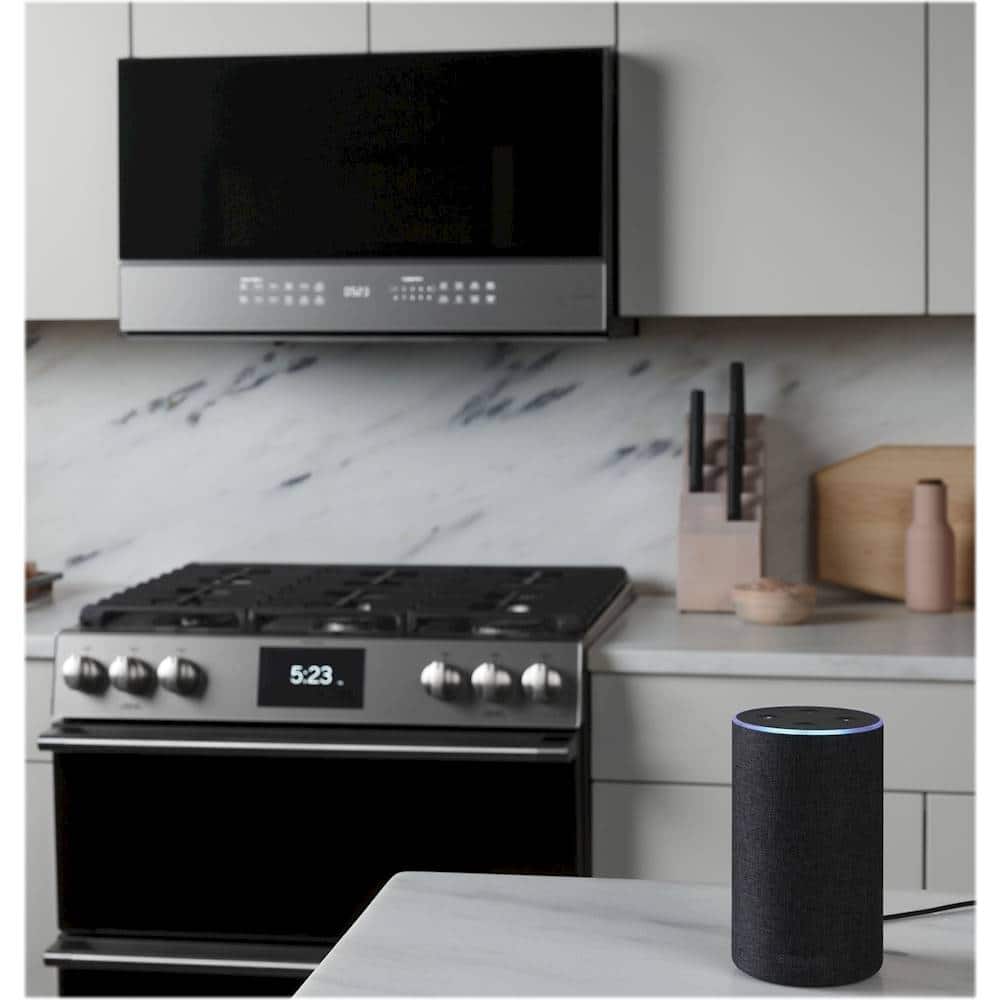 Alt View 21. Café - 2.1 Cu. Ft. Over-the-Range Microwave with Sensor Cooking - Platinum Glass.