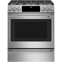 Café - 5.7 Cu. Ft. Self-Cleaning Slide-In Dual Fuel Convection Range - Stainless Steel - Front_Zoom