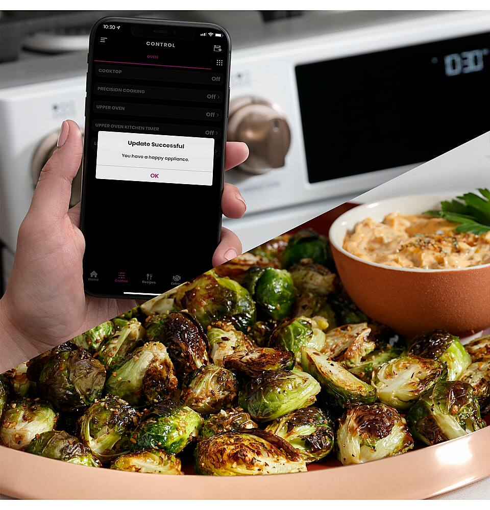 Alt View 21. Café - 5.7 Cu. Ft. Self-Cleaning Slide-In Dual Fuel Convection Range - Stainless steel.