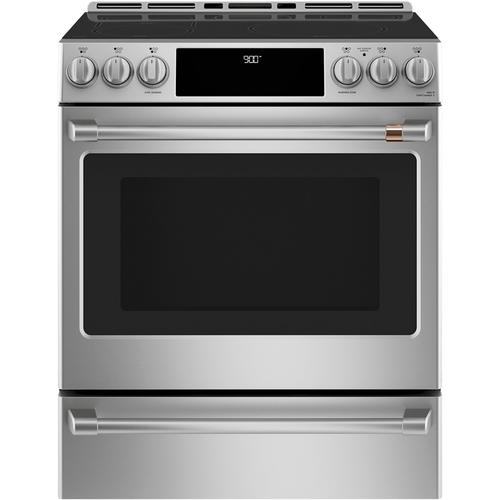 Café - 5.7 Cu. Ft. Slide-In Electric Induction Convection Range - Stainless Steel