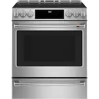 Café - 5.7 Cu. Ft. Slide-In Electric Induction Convection Range, Customizable - Stainless Steel - Front_Zoom