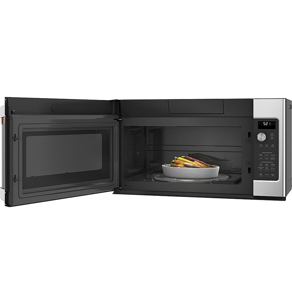 Alt View 19. Café - 2.1 Cu. Ft. Over-the-Range Microwave with Sensor Cooking - Stainless Steel.