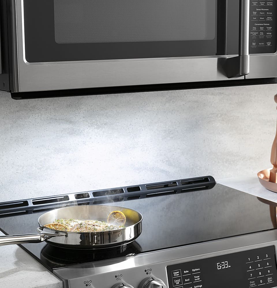 Alt View 16. Café - 2.1 Cu. Ft. Over-the-Range Microwave with Sensor Cooking - Stainless Steel.