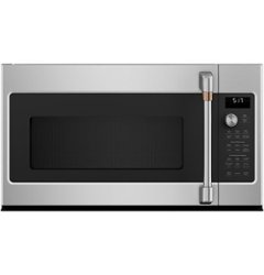 Café - 1.7 Cu. Ft. Convection Over-the-Range Microwave with Sensor Cooking - Stainless steel - Front_Zoom