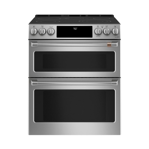 Café - 6.7 Cu. Ft. Slide-In Double Oven Electric Convection Range - Stainless steel