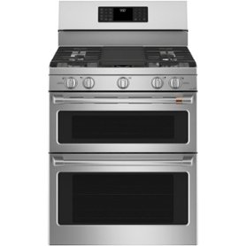 Café – 7.0 Cu. Ft. Self-Cleaning Freestanding Double Oven Gas Convection Range – Stainless steel