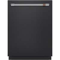 Café - 24" Top Control Tall Tub Built-In Dishwasher with Stainless Steel Tub, Customizable - Matte Black - Front_Zoom