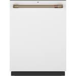 Café - 24" Top Control Tall Tub Built-In Dishwasher with Stainless Steel Tub - Matte White - Front_Standard