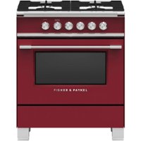 Fisher & Paykel - 3.5 Cu. Ft. Freestanding Gas Range - Red - Front_Zoom
