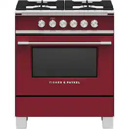 Fisher & Paykel - 3.5 Cu. Ft. Freestanding Gas Range - Red